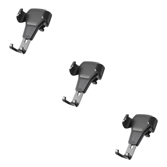 bedienty Cell phone Adjustable Air Vent Mount Universal Car Phone Anti-slip Holder Stand black 3Set