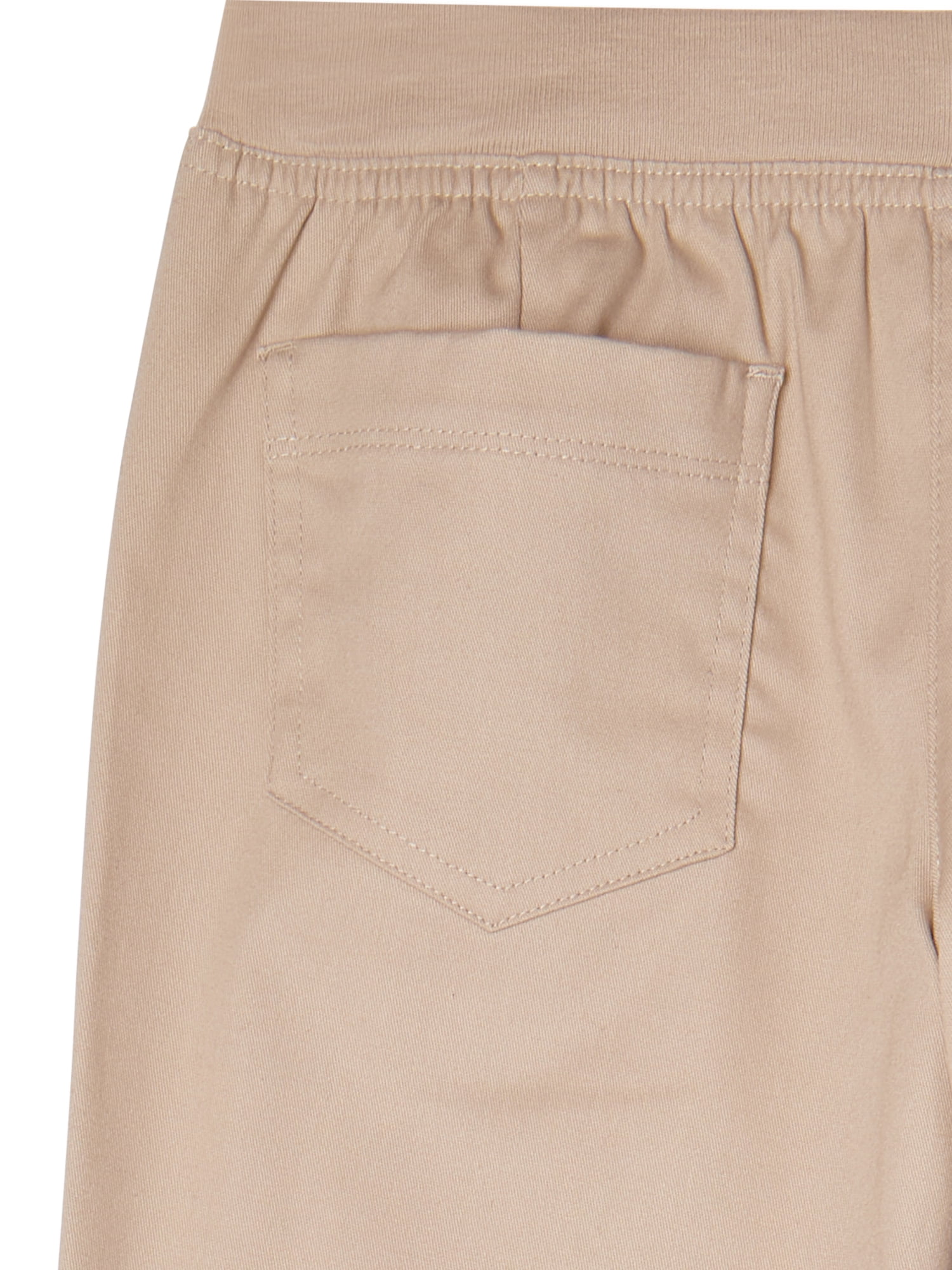 Wonder Nation Girls School Uniform Stretch Twill Pull-On Pants, Sizes 8-20 & Plus
