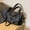 Black, variant on Women Chic Hobo Bag Adjustable Strap PU Leather Retro Crossbody Bag Solid Color Stylish Tote Handbag Large Capacity Shopping Bag