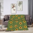 thumbnail image 2 of XMXY Fleece Throw Blanket for Couch, Sunflower Seamless Pattern Lightweight Plush Fuzzy Cozy Soft Bed Blankets and Throws for Sofa, 40"x30" inches, 2 of 8
