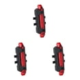 thumbnail image 3 of tamizeot Bike Tail Light Multi Lighting Modes Sturdy Rear Lamps Rechargeable Waterproof Cycling Warning Lights Household Shop Red 3Set, 3 of 6