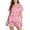 Z66-Pink, variant on XINPING Women Halloween Pajamas Halloween Print Notch Lapel Short Sleeve Pajama Shorts Two Piece Outfit L
