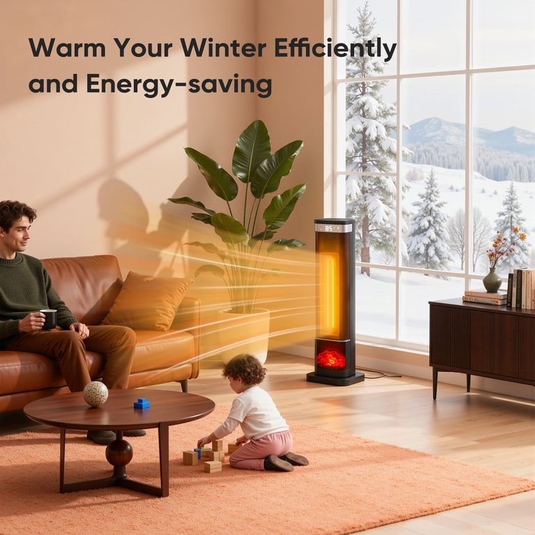 EDX 24-Inch Ceramic Space Heater with Oscillation photo 7