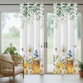 thumbnail image 5 of Outdoor Curtains for Patio Waterproof, Eucalyptus Leaves Outdoor Privacy Panels Grommet, Daisy Flower Spring Watercolor Country Floral Bee Blackout Outside Curtains for Porch/Cabana 54"x84", 1 Panel, 5 of 8
