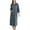 Grey, variant on Women's Long Sleeve Robe Soft Zip UP House Coat SPA Bath Knee Length Full Zipper Terry Cloth Duster Robe Sleepwear Dark Green X-Large-XX-Large