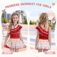 thumbnail image 6 of Marendyee Moana Princess One-Piece Swimsuit Adventure for Girls Ruffled Dress Bikini Toddler Beachwear Bathing Suit Beach Dress Birthday Gift 5-6 Years 120 CM, 6 of 17