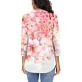 thumbnail image 4 of 2026 ! JINMGG Fall Long Sleeve Shirts for Women, Womens Summer Fall Tops 2026 Fashion Woman V Neck Three Quarter 3/4Sleeve T Shirt Autumn Printing Blouse Tops Sweatshirt, 4 of 6