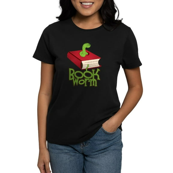 CafePress - Bookworm T Shirt - Women's Traditional Fit Dark T-Shirt