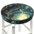 thumbnail image 3 of Picia Enchanted Forest Skull Path Pattern Round Stool Covers Comfy Seat Covers Stretch Removable Washable Chair Slipcover Round Bar Chair Cushion Cover-12 inch, 3 of 7