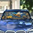 thumbnail image 4 of Universal Fit Accordion Auto Sunshade Windshield Sunshade 57'' x 31.5'' Yellow Flowers and Bee, 4 of 8