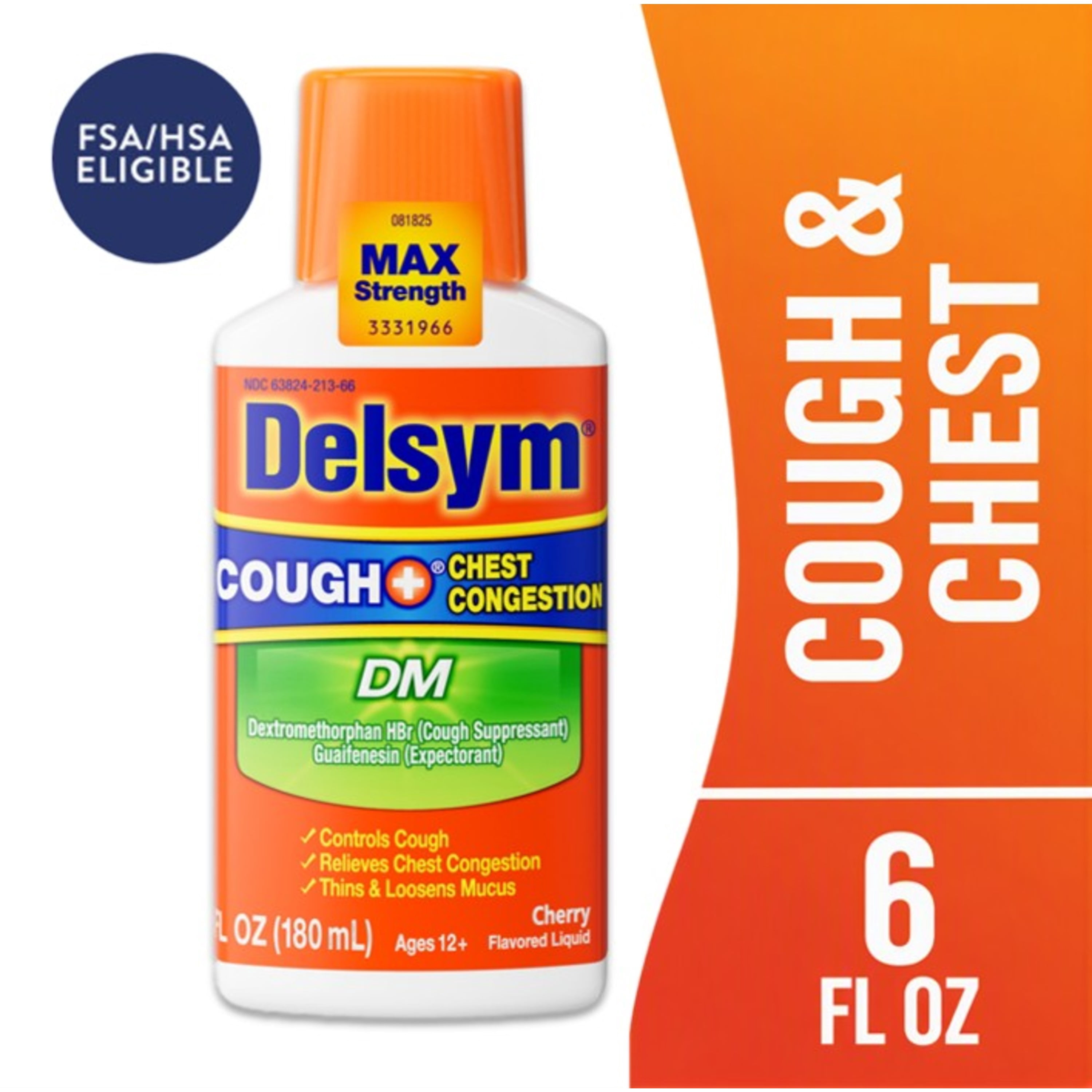 Delsym Adult 12 hour Cough Relief Medicine, Powerful Cough Relief