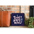 thumbnail image 3 of Totally Agree Myself Indigo Dots Scroll 12 x 12 Wood Wall Sign Plaque, 3 of 4