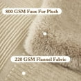 thumbnail image 6 of SHANNA Luxury Soft Throw Blanket, Thick Faux Fur 800GSM Fluffy Blankets for Couch, Sofa, Bed, Cozy Warm Throw Blanket for All Seasons,Khaki,63''x79'', 6 of 7