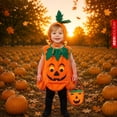 thumbnail image 2 of JEEXI Halloween Pumpkin Costume for Toddlers Baby Boys Girls Kids, Cosplay Pumpkin Cutie Pie Costume Suits, 2-3 Years Old, 2 of 9