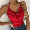thumbnail image 2 of Baberdicy Camisole Tops for Women Summer Tops for Womens Neck Spaghetti Strap Shirts Shoulder Strap Casual Blouse Slim Tank Tops Women's Tanks & Camis Red, 2 of 8