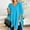 C-Blue127, variant on JIAYUE Womens Sweaters Solid Color Elbow-Length Drop Shoulder V-Neck Oversized Pullover For Ladies Soft Comfy Seasonal Loungewear