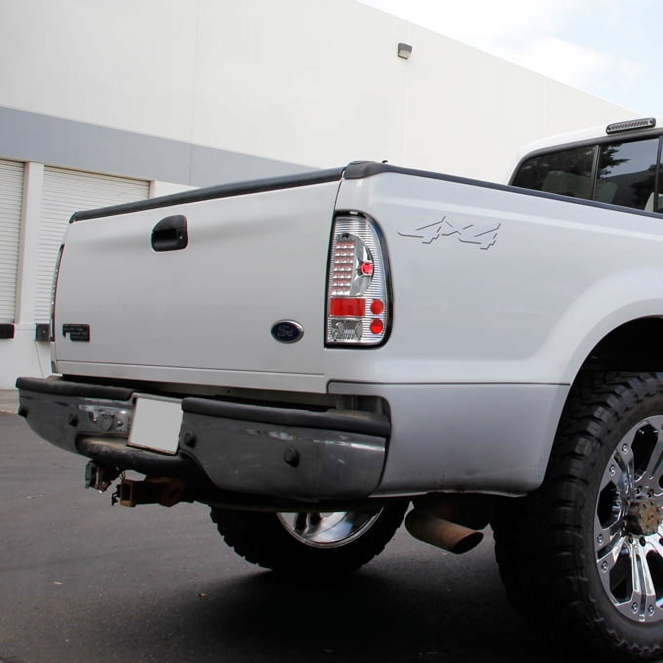 AKKON - For 97-03 Ford F150 F-150 Pickup Truck Styleside Model Chrome Clear LED Tail Lights Brake Lamps Pair