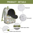 thumbnail image 4 of Elegant Flowers Print Backpack Gift Roomy School College Bookbag with Laptop Pocket Strong Unisex Backpack for Work Campus, 4 of 5