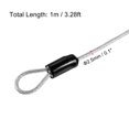 thumbnail image 2 of Unique Bargains Coated Security Steel Cable Lock Wire Rope Double Loop Transparent 2.5mmx1m, 2 of 5