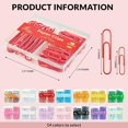 thumbnail image 2 of NEEWAY Colorful Paper Clips Assorted Sizes, Small and Large Paperclips, 210 Count, 3 Pack of 70 (Light Multicolor), 2 of 10