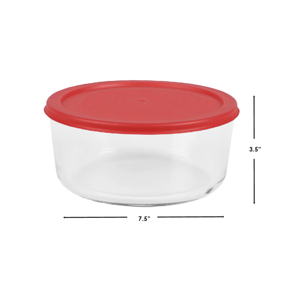 Home Basics Microwave Safe Plastic Square Food Storage Containers, (Pack of  3), Red, FOOD PREP