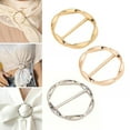 thumbnail image 3 of Xinwanna 3 Pcs Women Scarf Ring Zinc Alloy Shirt Clips Twist Tee Knot Ring T-Shirt Ties Dress Clips Clothing Tightening Clip for Shirt Scarf Dress, 3 of 13