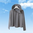 thumbnail image 4 of HAOTAGS Athletic Jackets for Girls,Long Sleeve UPF 50+ Full Front Zip Breathable Sun Protection Jacket Gray 11-12 T, 4 of 7