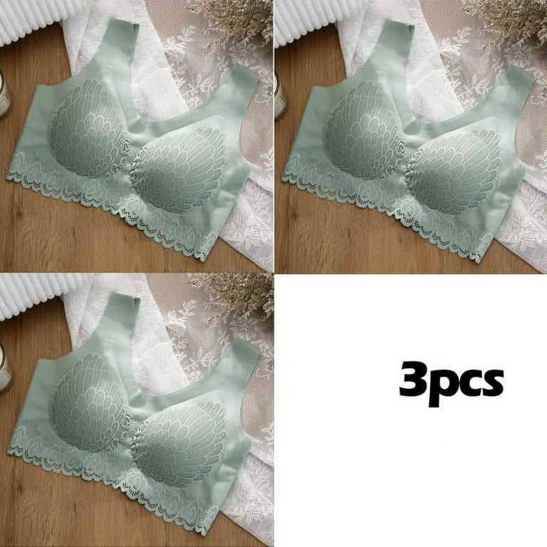 3PCS/lot Bra for Women XKISS Thai Import Latex Bra Plus size Latex Bra  Seamless Bras For Women Underwear BH Push Up Bralette With Pad Vest Top Bra  M to 4XL 