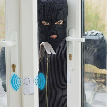 Stalwart 8-Piece Wireless Mini Window Security System Alarm Set