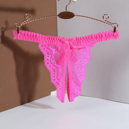 Underwear Women Hipster Sexy Lace Thong Transparent Open File Brief Invisibles No Wedgie Panties