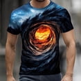 thumbnail image 5 of Camisetas de Verano para Hombres Camiseta de Cuello Redondo de Manga Corta Impresa Casual de Verano de los Hombres, Blusa de Uso Diario Elegante, 5 of 5