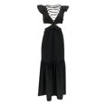 thumbnail image 4 of Pisexur Robe Sans Manches Col en V Imprimé Sans Manches Unie Décontractée Confortable Tunique Col en V Robe Mini Slim pour Femmes, 4 of 5