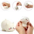thumbnail image 3 of Cat Shape Squishy Fidget Toys for Adults Soft TPR Slow Rebound Tactile Gadget Minimal Desktop Indoor Accessory Orange White 1 Pack, 3 of 3