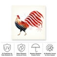 thumbnail image 3 of Victoria Borges 'Rooster Fireworks I' Outdoor Canvas 18x18, 3 of 5