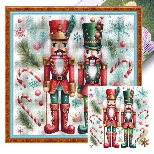 Hilo Algodón Ecológico Bordado Punto Cruz Cascanueces 11CT 45x45cm