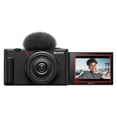 thumbnail image 2 of Sony ZV-1F Vlogging Camera (Black) with 2 Pack 64GB Memory Card + Tripod + Case + ZeeTech Accessory Bundle (International Version), 2 of 10