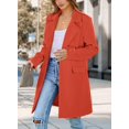 thumbnail image 3 of Blazer PRETTYGARDEN 2025 Manga Larga Bolsillos Naranja Rojo L, 3 of 8