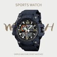 thumbnail image 3 of Men's Digital Sports Watch, Military Waterproof Watches LED Screen Large Face Stopwatch Alarm Wristwatch, 3 of 14
