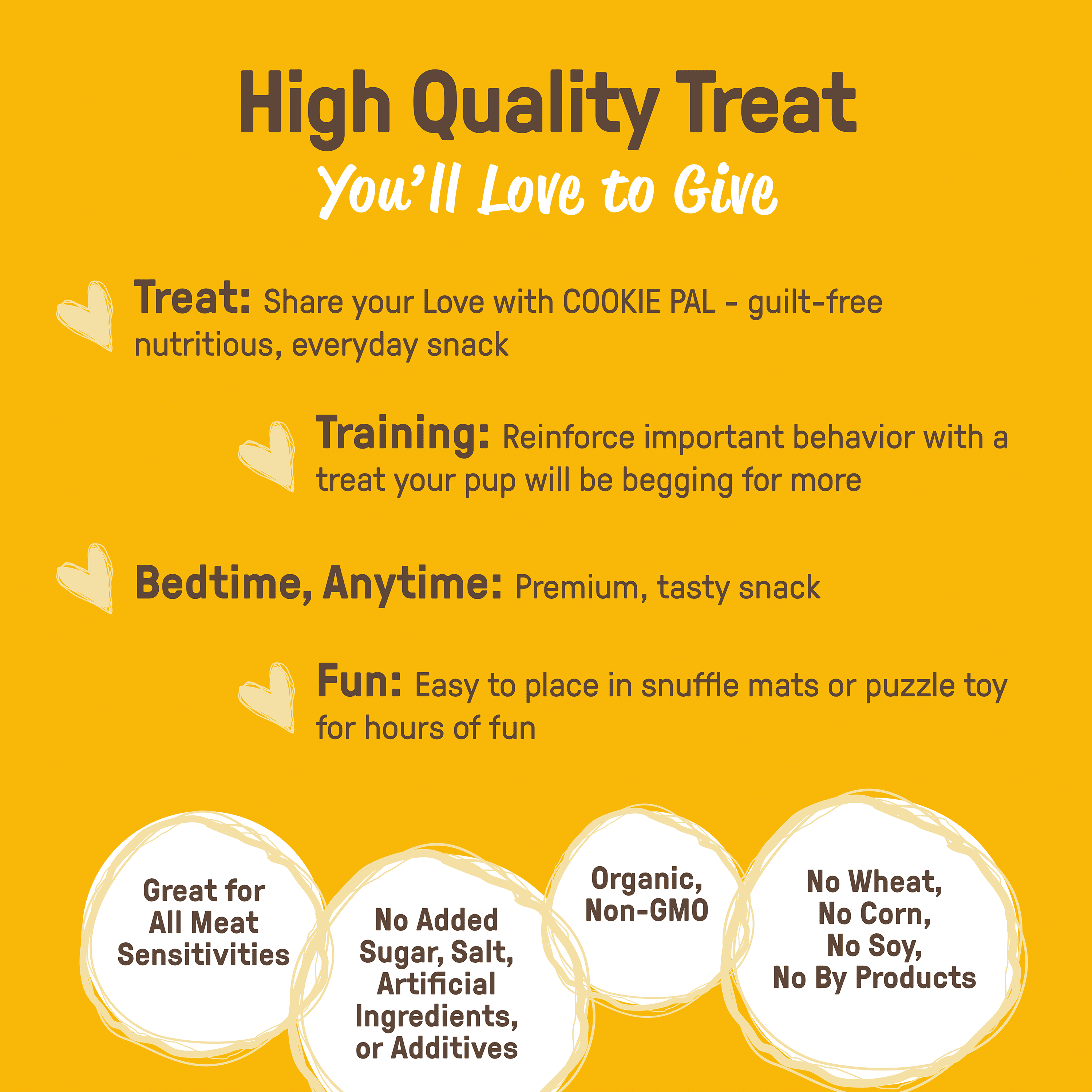 COOKIE PAL Peanut Butter Biscuits Human Grade and Organic Dog Treats 300g, COOKIE PAL PB 300g