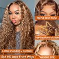 thumbnail image 3 of Peluca con encaje en la parte delantera PREMAY Highlight Ombre HD, cabello humano 26 pulgadas, 3 of 9