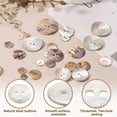 thumbnail image 4 of 10 piezas de botones de concha de perla 0.5" (12.5mm) botón redondo de concha de 4 agujeros natural para manualidades de tela camisa DIY, 4 of 6