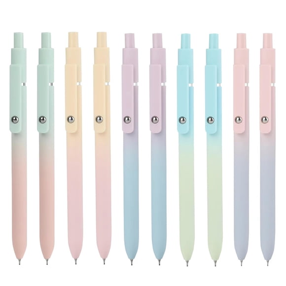 Bolígrafos de gel Ddaowanx de 0,5 mm, tinta negra de secado rápido, 10 unidades, para mujer