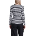 thumbnail image 3 of INSPIRE CHIC Striped Shirts for Women Long Sleeve Cotton Tops Crew Neck Fitted Tees Casual Outfits XL Black White Stripe, 3 of 6