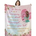 thumbnail image 1 of LHSHID Religious Gifts for Women Catholic Bible Verse Blanket Flannel Soft and Comfortable Anti static Bed Sofa Blanket 30x40in, 1 of 6