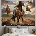 thumbnail image 2 of Orinice Horse Cowboy Tapestry Wall Hanging Unique Style Graphic Tapestries Home Wall Decor Art Living Room Bedroom Farmhouse Dorm 50x40inch, 2 of 6