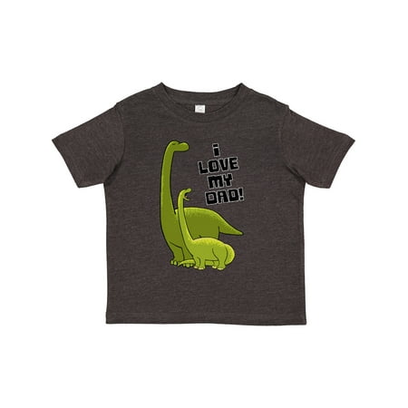 

Inktastic I Love My Dad with Baby and Daddy Brontosauruses Gift Toddler Boy or Toddler Girl T-Shirt