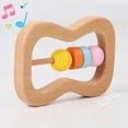 thumbnail image 2 of A Wooden Rattle Set 4 Pieces Orff Musical Instrument For Infants Sensory Development Toy Easy Grip Design 60G Weight, 2 of 6