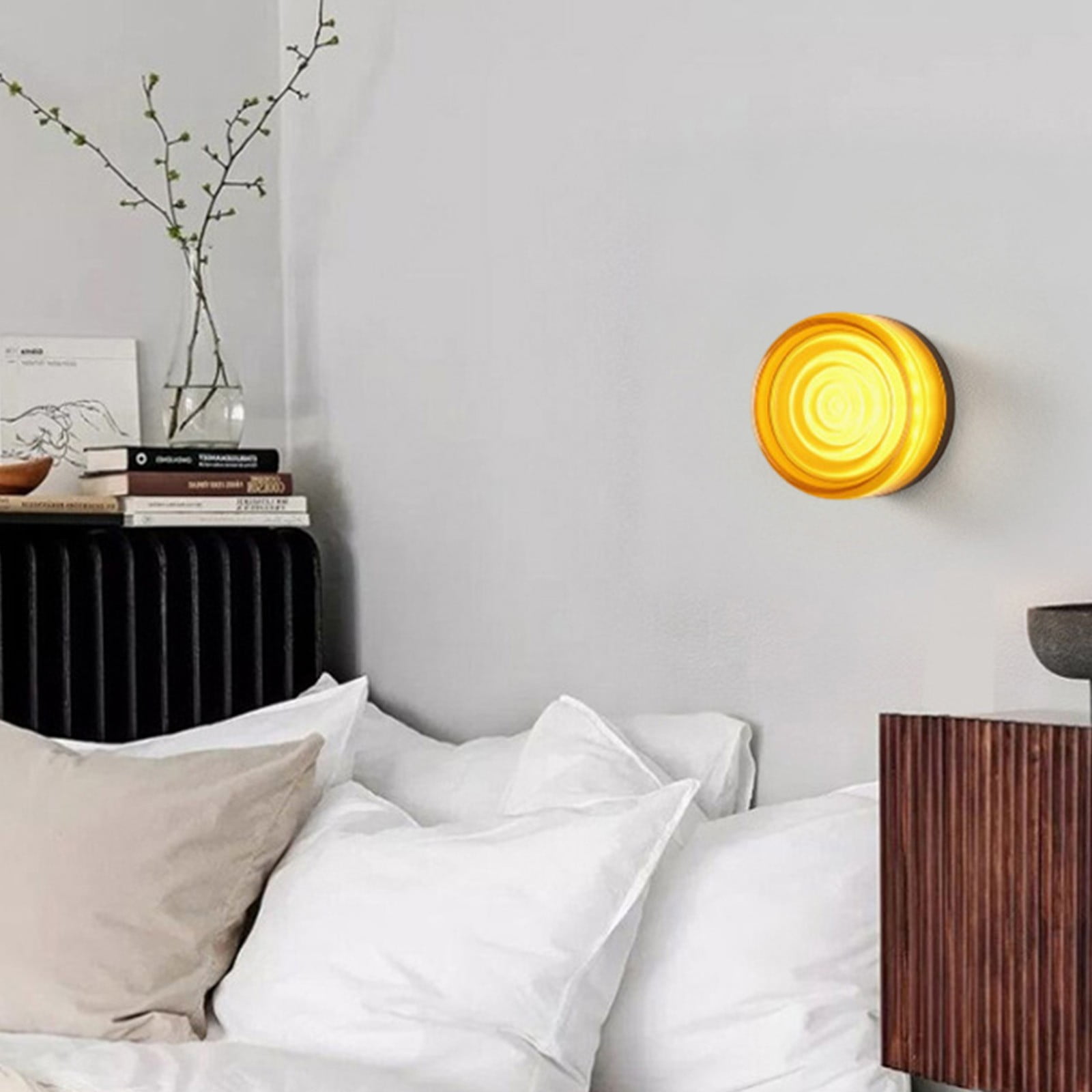 AYktou Home Wall Sconce, Modern LED Ceiling Light Portable Cylindrical Wall Lamp Waterproof Pendant Light for Terrace Hallway Balcony Wall Light Indoor Outdoor Lighting Decor, Orange
