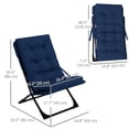thumbnail image 3 of Outsunny Folding Chair with Detachable Thick Padded Cushion, Armrest, 3 of 10