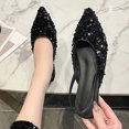 thumbnail image 6 of AXXD Black Summer Sandals for Women 2024 Trendy Summer Sparkly Low Heel Mothers Day, 6 of 8